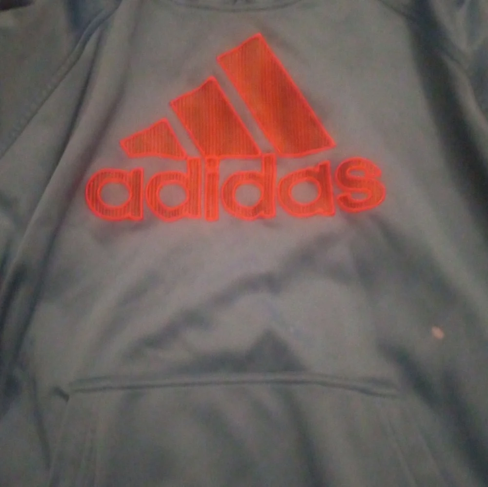 Adidas Hoodie Turquoise Green And Red XXL Logo 2XL Three Stripes